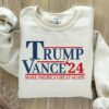 Trump Vance 2024 Sweatshirt, Maga Donald Trump Sweater, Crewneck Republican Make america great again sweater, Gift for Republican sweater