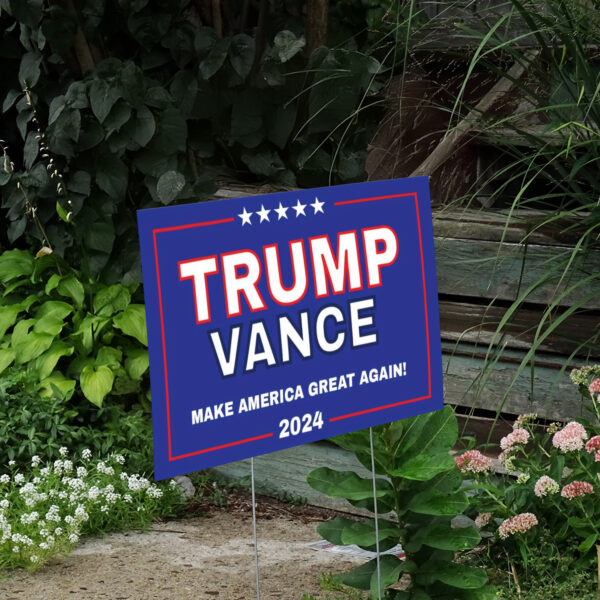 Trump Vance 2024 Yard Sign, Donald Trump President JD Vance Yard Sign2