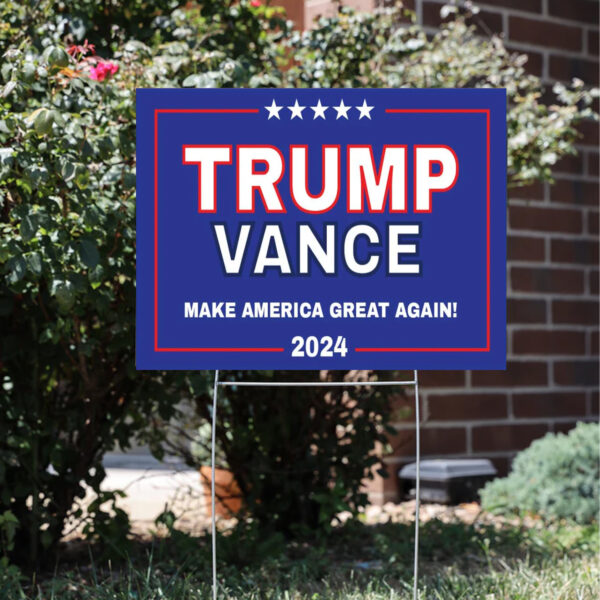 Trump Vance 2024 Yard Sign, Donald Trump President JD Vance Yard Sign3