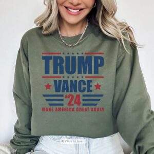 Trump Vance 24 Sweatshirt Donald Trump Sweatshirt Trump Supporter Hoodie Republican Gift Trump 2024 Sweatshirt