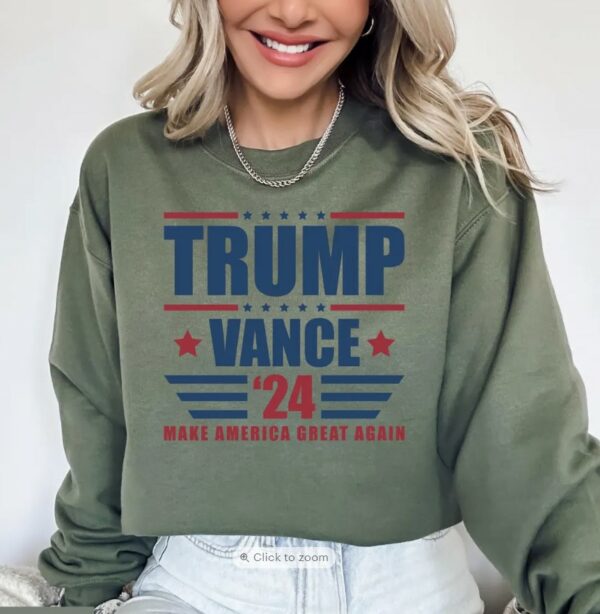 Trump Vance 24 Sweatshirt Donald Trump Sweatshirt Trump Supporter Hoodie Republican Gift Trump 2024 Sweatshirt