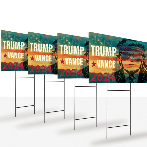 Trump & Vance Campaign Signs 2024, Pro-Trump Digital Yard Sign