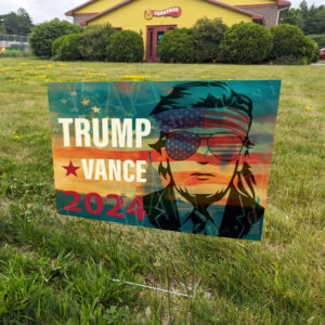 Trump & Vance Campaign Signs 2024, Pro-Trump Digital Yard Sign1