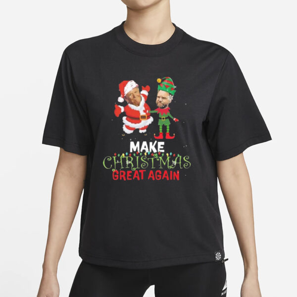 Trump Vance Make Christmas Great Again Humorous Christmas 2024 T-Shirt1