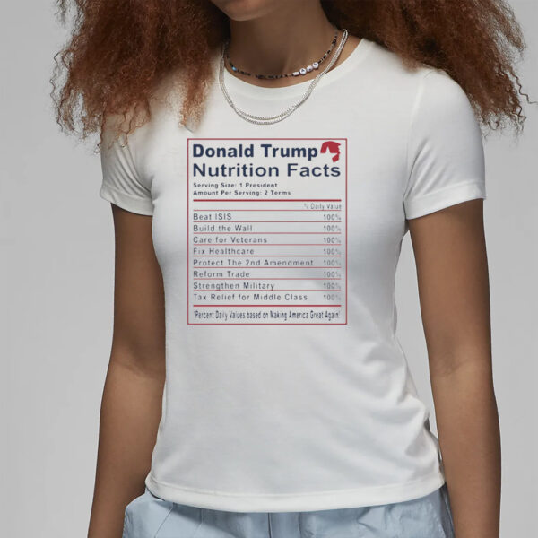 Trump White Nutritional Facts Design Unisex Jersey Tank, Trump Tank Top, Republican Tank Top, Funny Trump Shirt3
