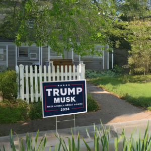 Trump and Elon Musk Make America Great Again Yard Sign US