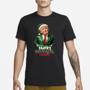 Trump as Santa's Favorite President - Humorous Trump Elf Christmas 2024 T-Shirts2