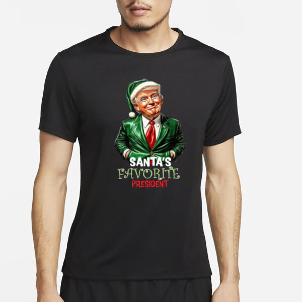 Trump as Santa's Favorite President - Humorous Trump Elf Christmas 2024 T-Shirts3