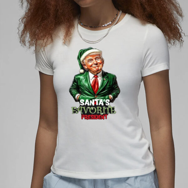 Trump as Santa's Favorite President - Humorous Trump Elf Christmas T-Shirts3