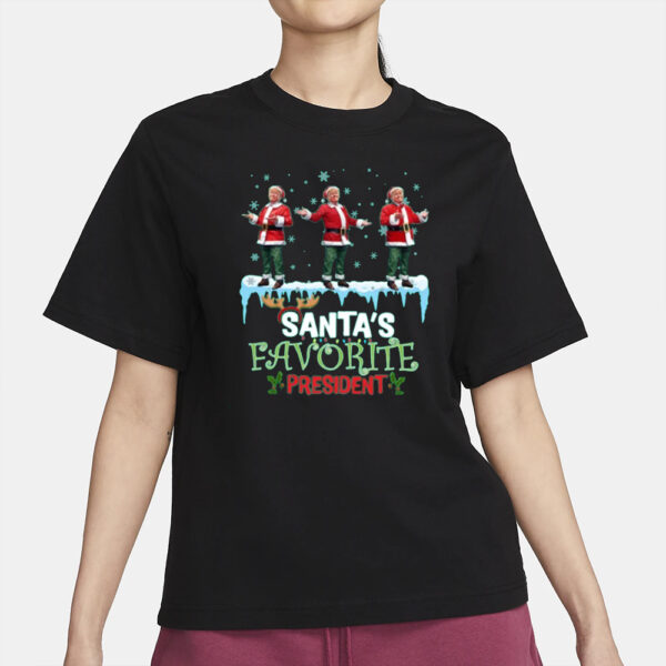 Trump as Santa's Favorite President Shirts, Donald Trump T-Shirt2