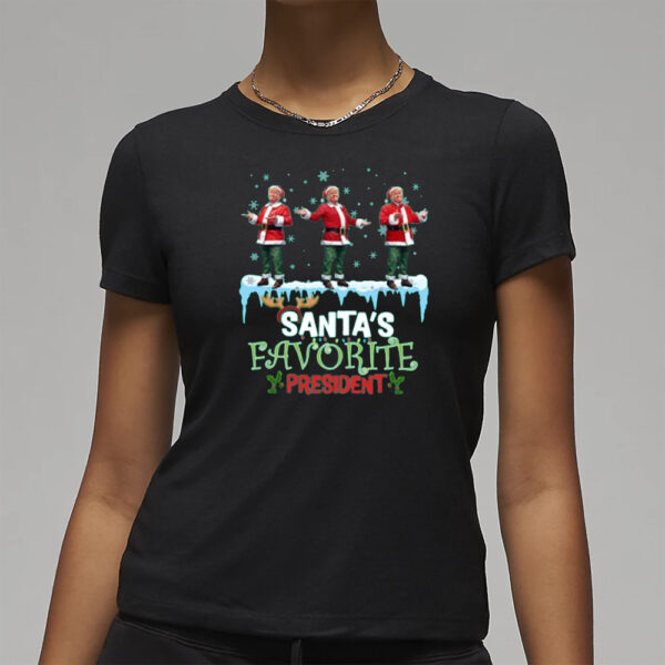 Trump as Santa's Favorite President Shirts, Donald Trump T-Shirt3