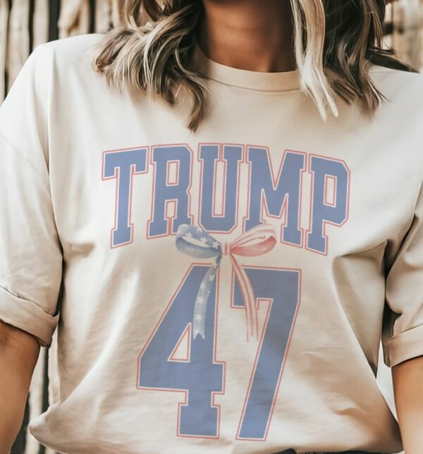 Trump coquette tshirt, trump Maga 47 tshirt multiple color options, cute politic t-shirts, cute trump tshirt.1