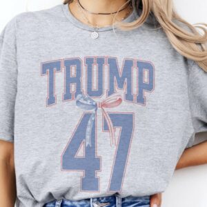 Trump coquette tshirt, trump Maga 47 tshirt multiple color options, cute politic t-shirts, cute trump tshirt.2