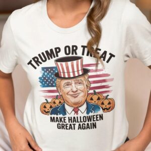 Trump or Treat T-Shirt Make Halloween Great Again Shirt Funny Donald Trump Halloween Tee Patriotic