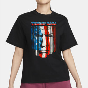 US Flag Face Trump 2024 Vintage Donald Trump 4th of July T-Shirt2