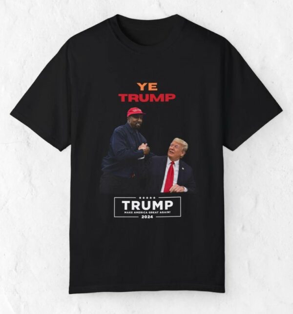 Unisex Trump & Kanye West T-Shirt - Political Statement Tee - Bold Graphic Design - Perfect Gift for Fans