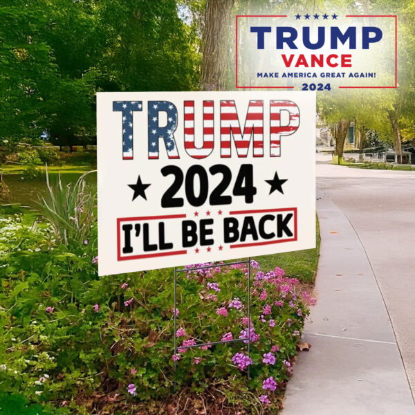 Usa Flag Trump 2024 Election Slogan Yard Sign, President Election Trump Supporter Election lawn Yard Sign1