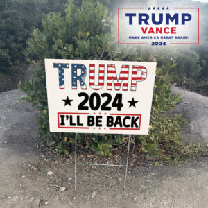 Usa Flag Trump 2024 Election Slogan Yard Sign, President Election Trump Supporter Election lawn Yard Sign2