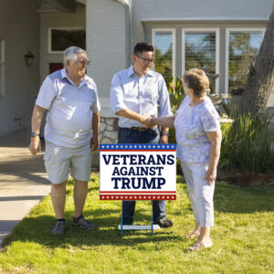 Veterans Against Trump Yard Sign US