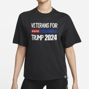 Veterans for Trump 2024 Men's Oversized T-Shirts Cotton Washed Summer Vintage Tee Loose Fit Short Sleeve T Shirts1