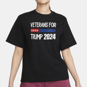 Veterans for Trump 2024 Men's Oversized T-Shirts Cotton Washed Summer Vintage Tee Loose Fit Short Sleeve T Shirts2