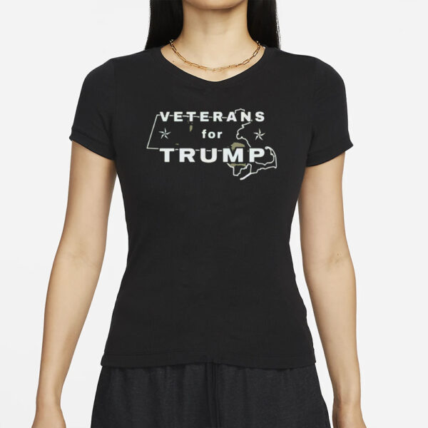 Veterans for Trump T-Shirt, Massachusetts for Trump, Military Camo Unisex Jersey Short Sleeve Tee