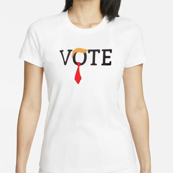 Vote for Trump T-Shirt with Neck Tie and Hair1