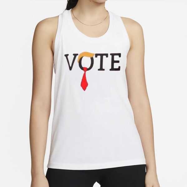 Vote for Trump T-Shirt with Neck Tie and Hair2