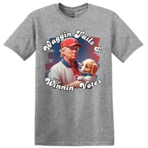 Waggin’ Tails Winnin’ Votes Shirt, Trump 2024 Shirt, Funny Trump Shirt, Trump for President Shirt, Gift for Republican, MAGA 20242