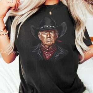 Western Trump Shirt, Trump 2024 Sweatshirt, President Trump, Republican Shirt, Cowboy Trump Sweatshirt, Republican Gifts Support Trump Shirt2