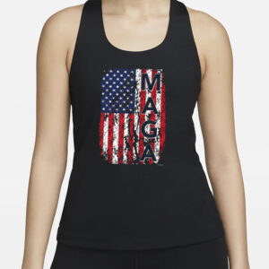 Women's MAGA Donald Trump Tank Top, Republican Patriot American Flag Shirt3