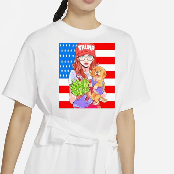 Yes Im a Trump vote for Donald Trump 2024 working mom gift US flag shirt