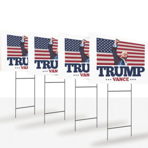 trump 2024 yard sign , TRUMP VANCE Fist Pump Yard Sign