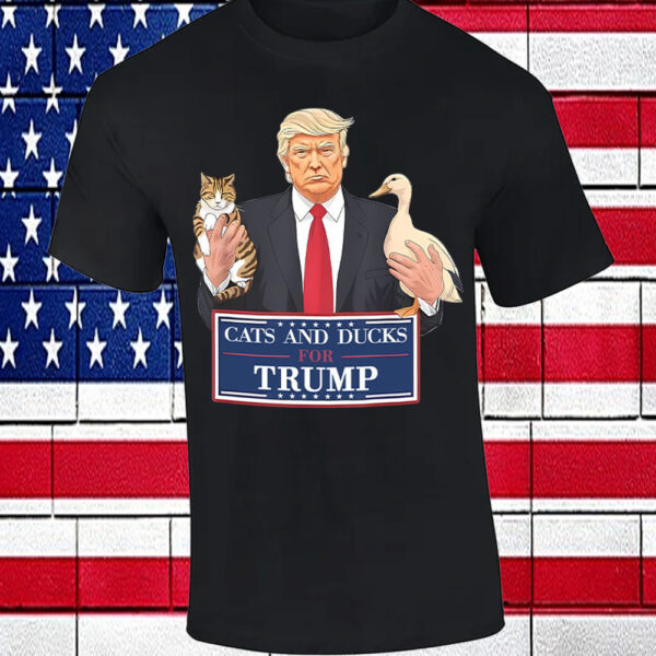 Cats And Ducks For Trump President 2024 T-Shirt2