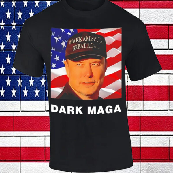 Dark Maga Elon Musk supports Trump to save democracy T-Shirt2