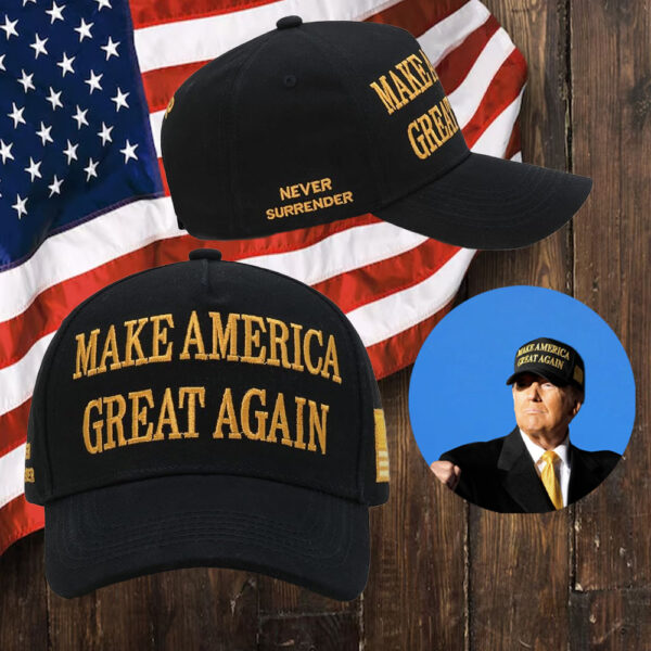 Donald Trump 45-47 Never Surrender MAGA Hat ,Make America Great Again1