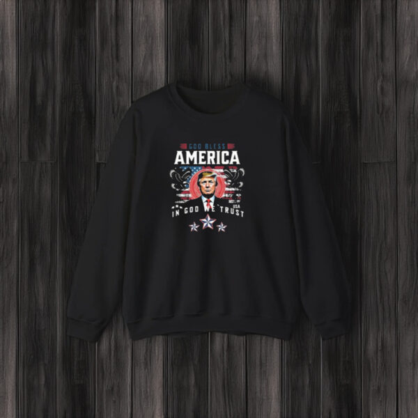 Donald Trump God Bless America In God We Trust 2024 Shirts3