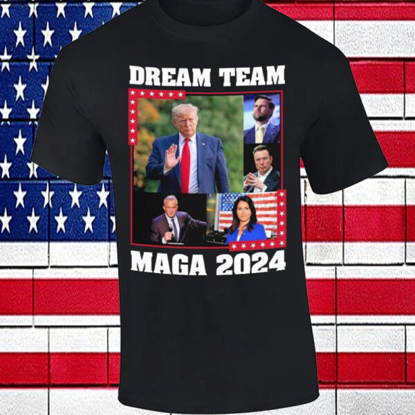 Dream Team Republican Trump Vance RFK Elon Tulsi Gabbard 2024 T-Shirt2