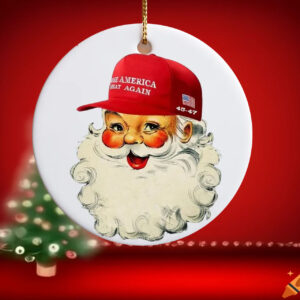 MAGA Santa Trump Ornament Gift, 45 47 Trump Ornament2