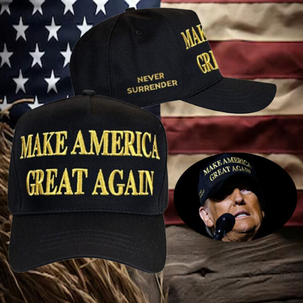 MAGA cap - Gold Dark MAGA Trump Black Cap6