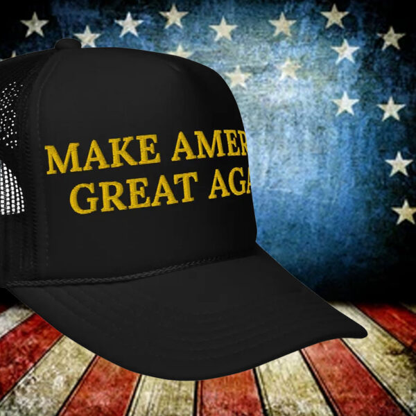 Trump Black and Gold MAGA Hat, Make America Great Again Cap2