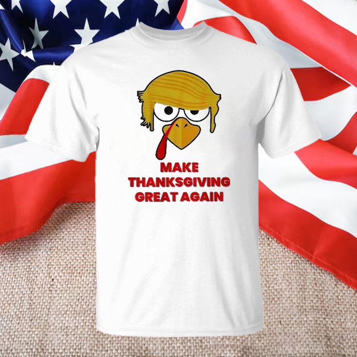 Funny Trump Turkey - Make Thanksgiving Great Again -Bella Jersey T-Shirt1