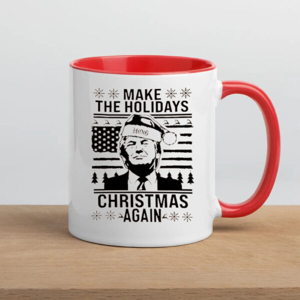 Make The Holidays Christmas Again Trump Santa ugly Christmas Mug6